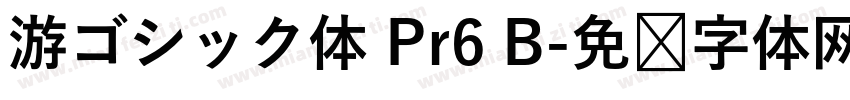 游ゴシック体 Pr6 B字体转换